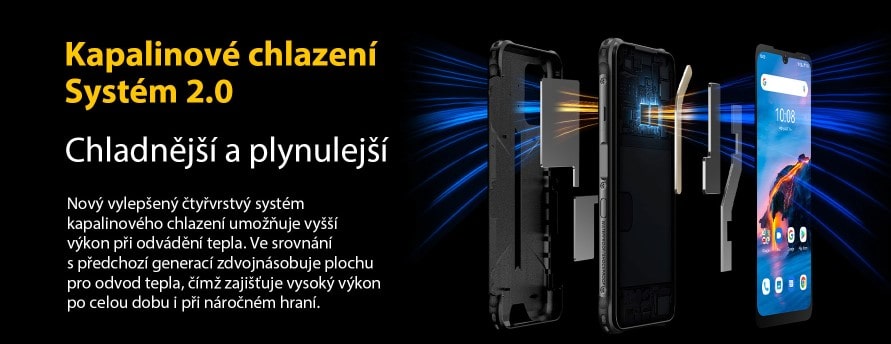 UMIDIGI BISON Pro kapalinové chlazení